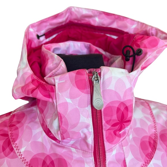 SPYDER KNOCKOUT JACKET SKI SNOWBOARD JACKET PINK/ WHITE SIZE 8 SAMPLE AUTHENTIC - Picture 4 of 16